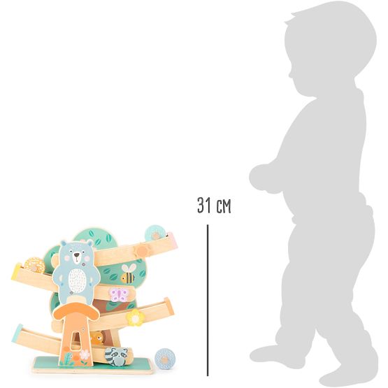 Lesena steza Small Foot v pastelnih barvah