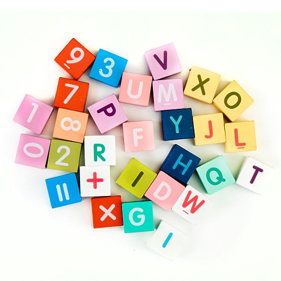 Lesene izobraževalne kocke mesto podloga 121 kosov ECOTOYS