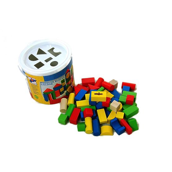 Lesene kocke 50 kosov. Vedro s sortirnikom