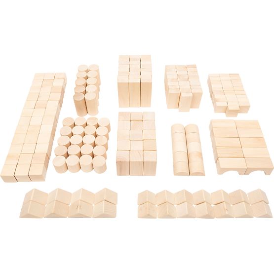 Lesene kocke Small Foot 200 kos narav