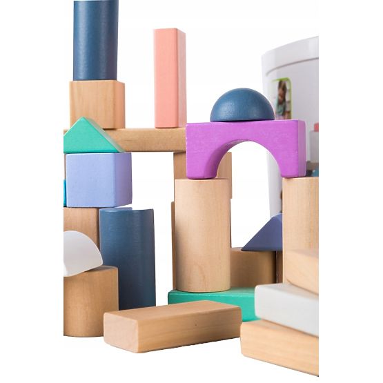 Lesene kocke v škatli - 100 kom