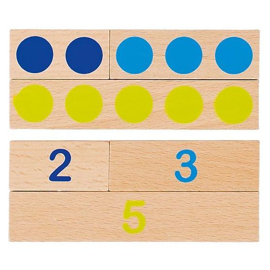 Lesene kocke za učenje štetja Goki