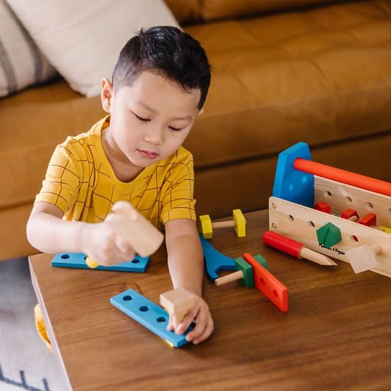 Leseni gradbeni set Melissa & Doug
