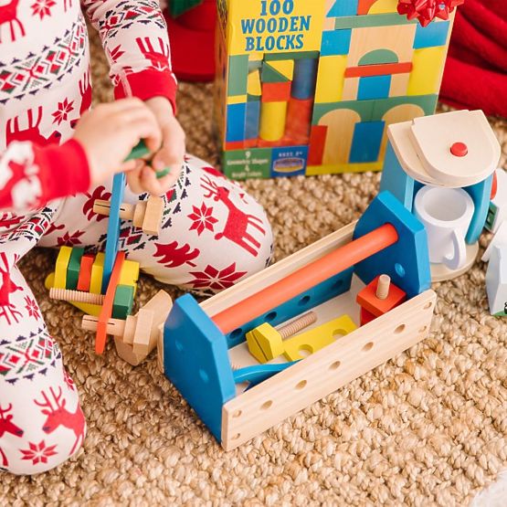 Leseni gradbeni set Melissa & Doug