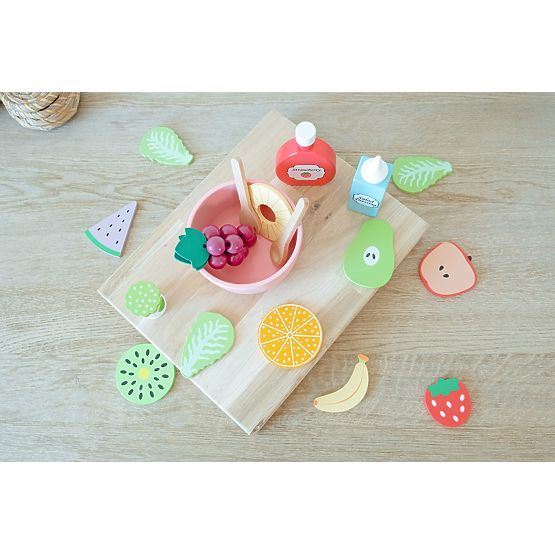 Leseni komplet sadja za rezanje - igrače za kuhinjo