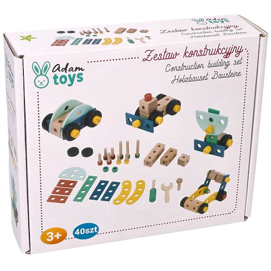 Leseni konstrukcijski set 40 elementov
