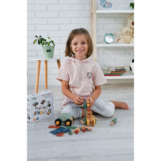 Leseni konstrukcijski set 40 elementov