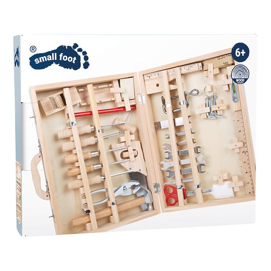 Leseni kovček za orodje Small Foot Deluxe