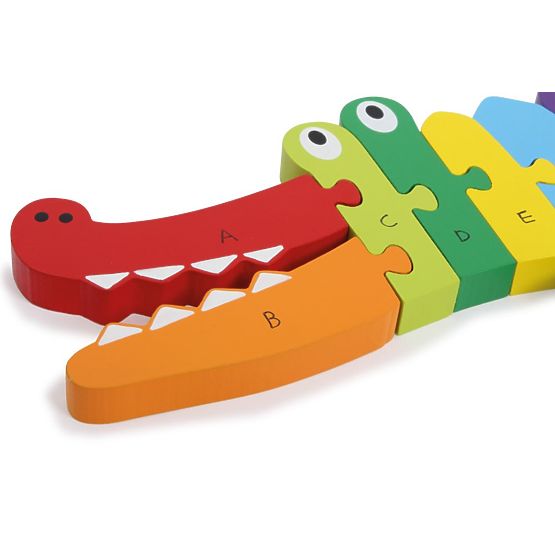 Leseni Krokodil za učenje črk ABC
