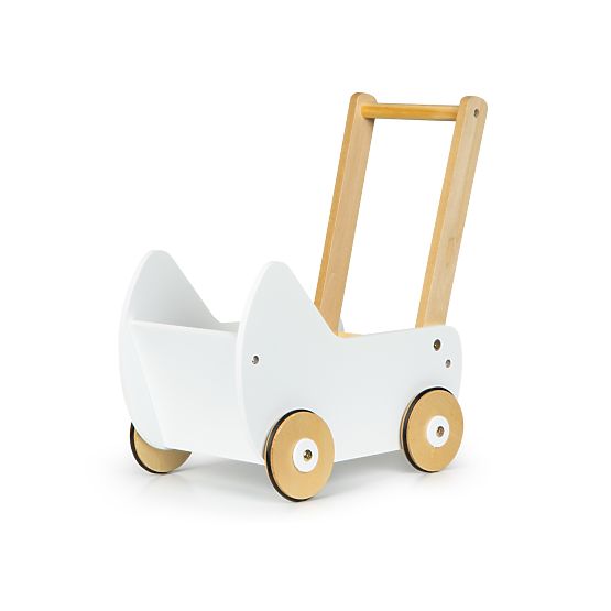 Leseni voziček za punčke hodulja ECOTOYS
