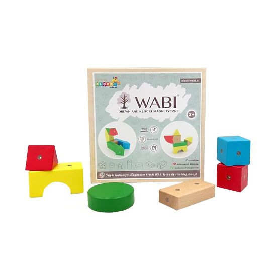 Leseno-magnetne kocke WABI, 20 elementov