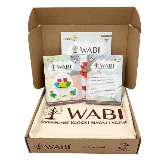 Leseno-magnetne kocke WABI, 40 elementov