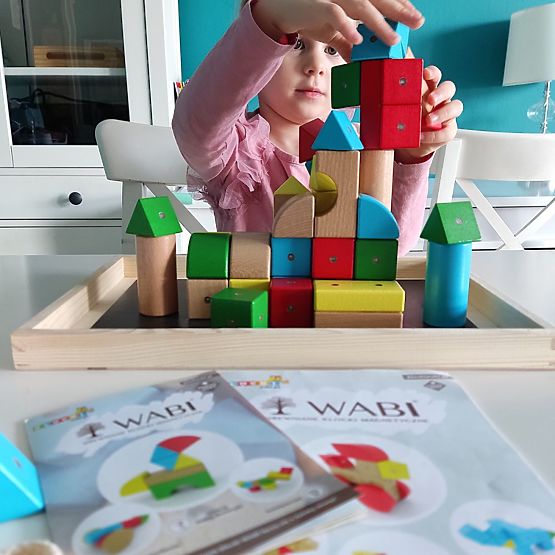Leseno-magnetne kocke WABI, 40 elementov