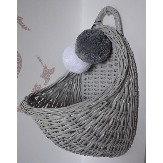 LILU Proutěný košík na stěnu