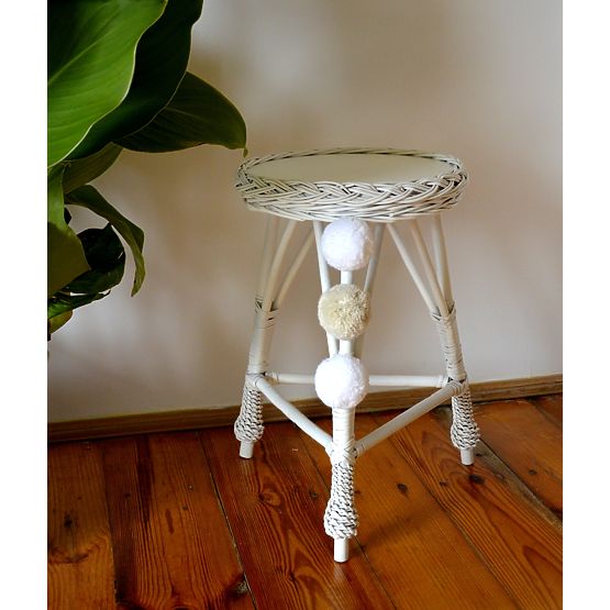 LILU Okrugla pletena mizica