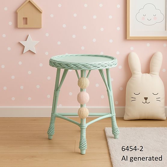 LILU Okrugla pletena mizica