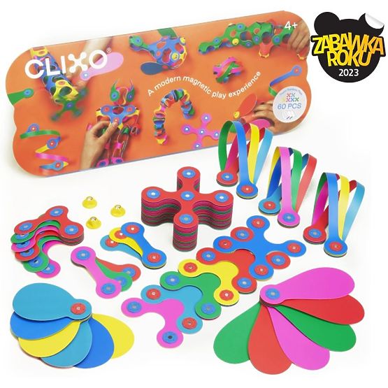 Magnetne kocke Clixo Super Rainbow, 60 elementov