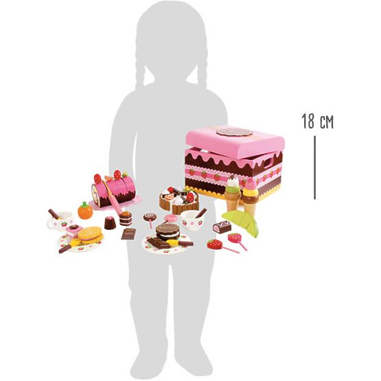 Mala Foot Škatla lesenih bonbonov