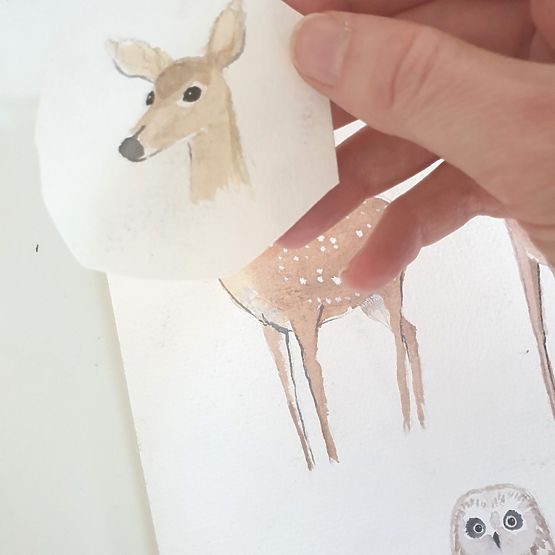 Mantinel do jaslic Življenje v gozdu - temno zelena