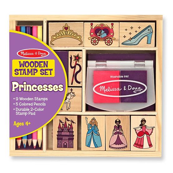 Melissa & Doug - Set lesenih znamk Princess