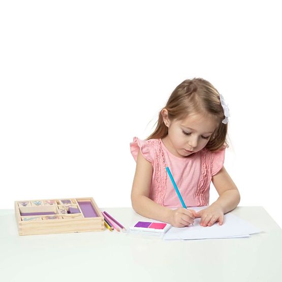 Melissa & Doug - Set lesenih znamk Princess