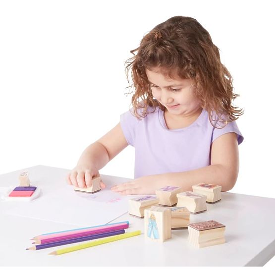 Melissa & Doug - Set lesenih znamk Princess