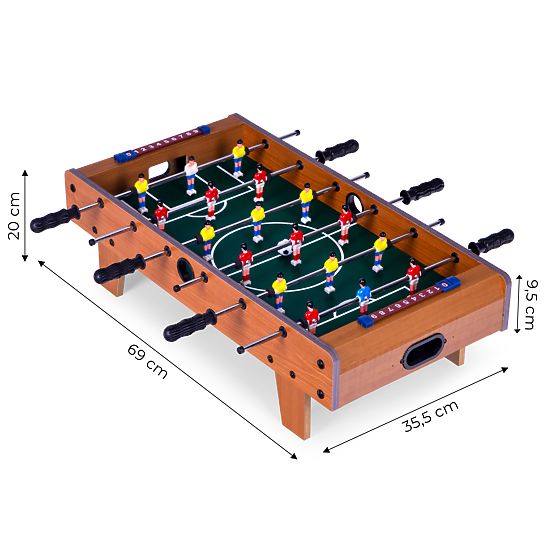 Mini namizni nogomet 69x35,5 cm leseni namizni nogomet ECOTOYS