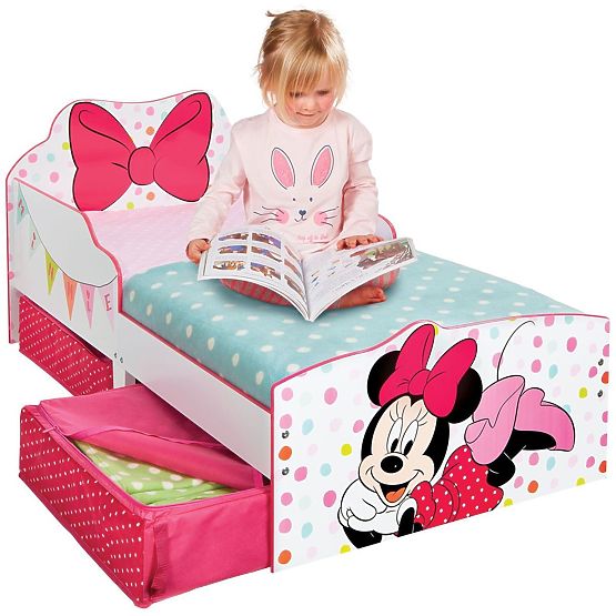 Otroška postelja Minnie Mouse s prostorom za shranjevanje