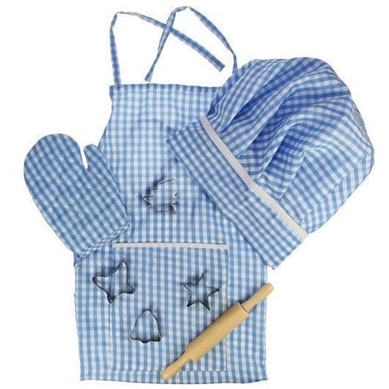 Moder kuharski set s predpasnikom