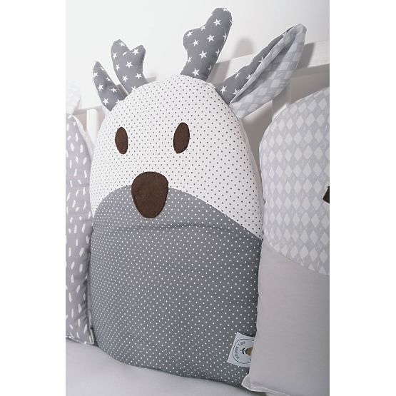 Modularna mantinela za otroško posteljico - siva