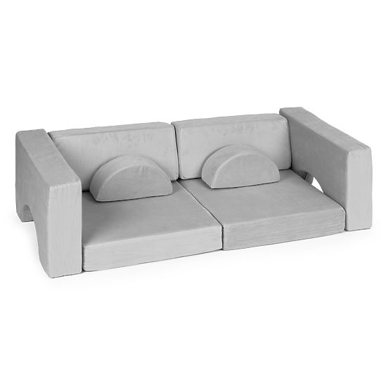 Modularni otroški stol DIY 8 mehkih blazin zložljiv - siva ECOTOYS