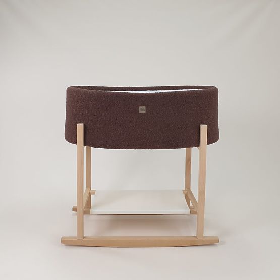 Mojzesova košara Teddy z leseno osnovo - rjava