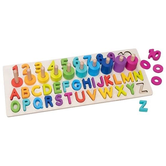 Montessori alfanumerična sestavljanka, črke in številke