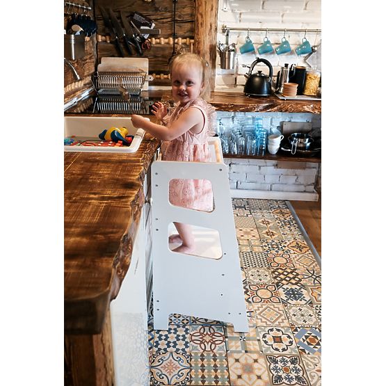 Montessori učni stolp Nora - bela