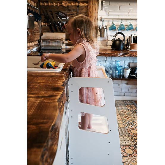 Montessori učni stolp Nora - bela