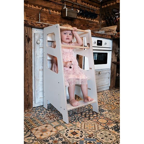 Montessori učni stolp Nora - bela