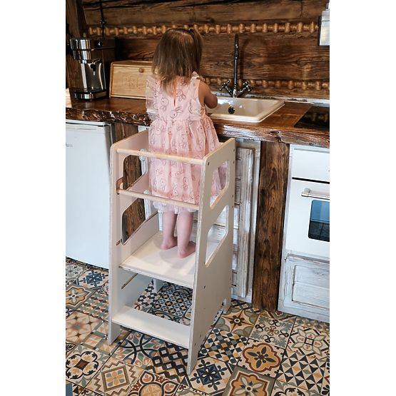 Montessori učni stolp Nora - bela