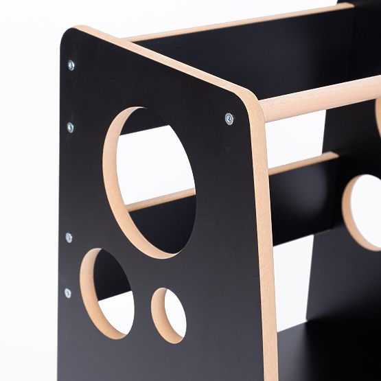 Montessori učni stolp Rings Black