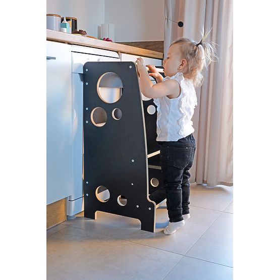 Montessori učni stolp Rings Black