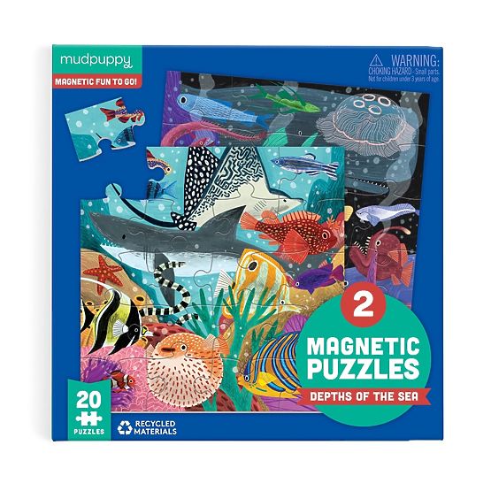 Mudpuppy Magnetne puzzle Globine morja 2x20 kosov