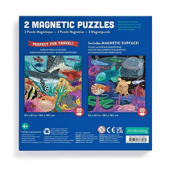 Mudpuppy Magnetne puzzle Globine morja 2x20 kosov