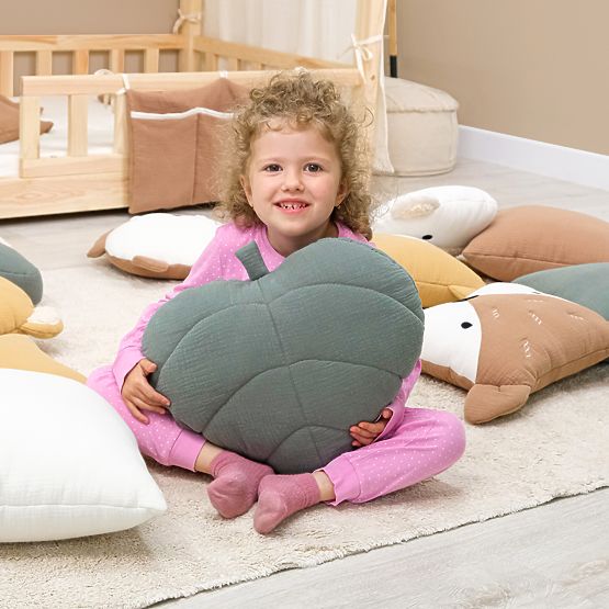 Musselinova blazina Ourbaby 38x35 cm List - zelena