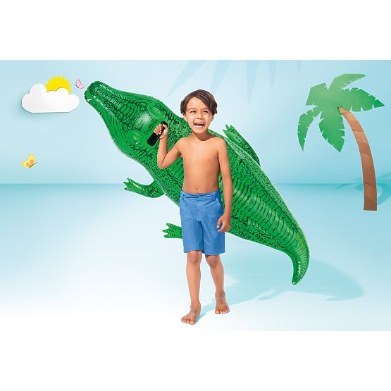 Napihljiva Aligator blazina za plavanje 168 cm INTEX 58546