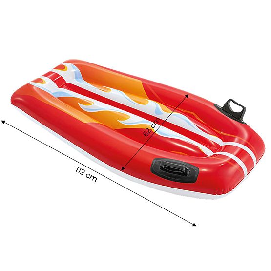 Napihljiva plavalna deska z ročaji za otroke rdeča INTEX 58165 RED