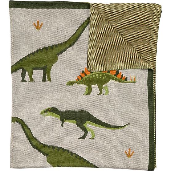 Nature Planet Odeja iz organskega bombaža Dinozavri