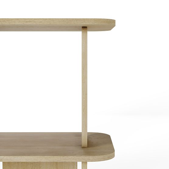 Nizka polica Tulumo, zaobljena, Dub Cremona Torro