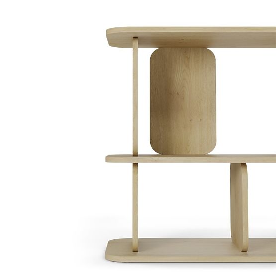 Nizka polica Tulumo, zaobljena, Dub Cremona Torro