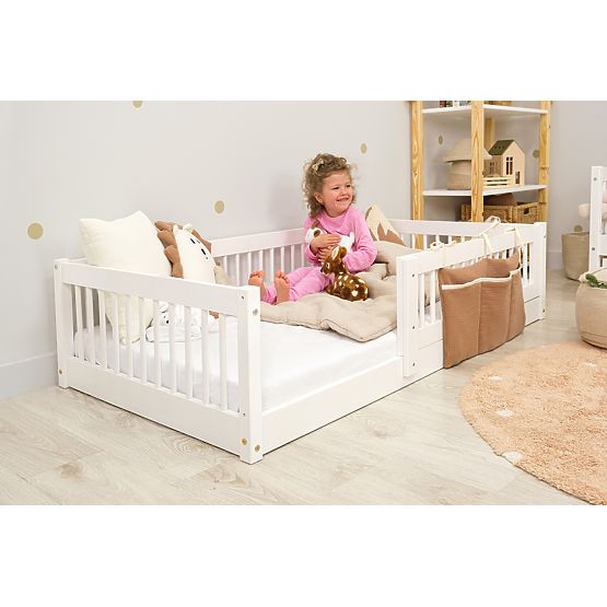 Nizka postelja za otroke Montessori Ourbaby Plus - bela