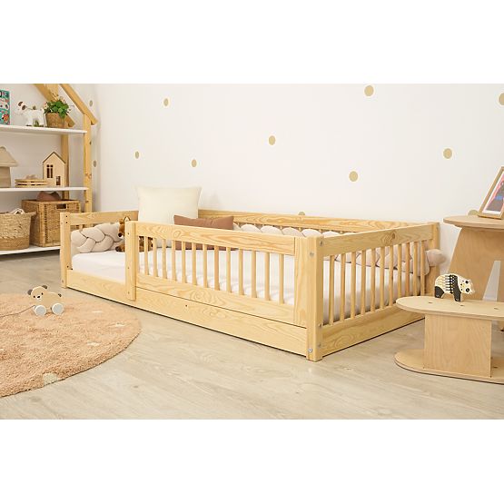 Nizka postelja za otroke Montessori Ourbaby Plus - naravna
