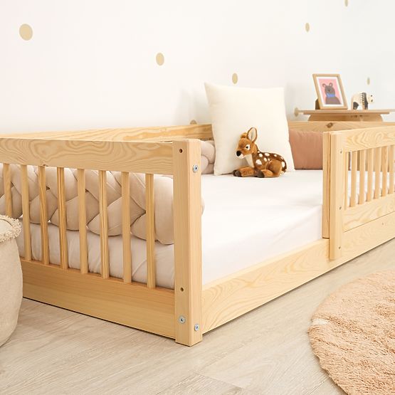 Nizka postelja za otroke Montessori Ourbaby Plus - naravna